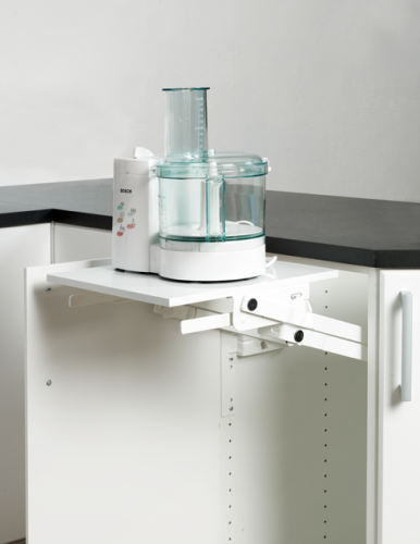 Pelly köksmaskinlyft – Uppfällbar hylla för köksmaskiner - Vit