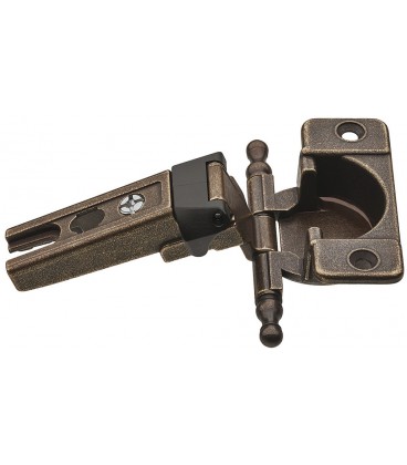 Nexis Click-On 180 grader överfals, förnicklad med decorknopp.