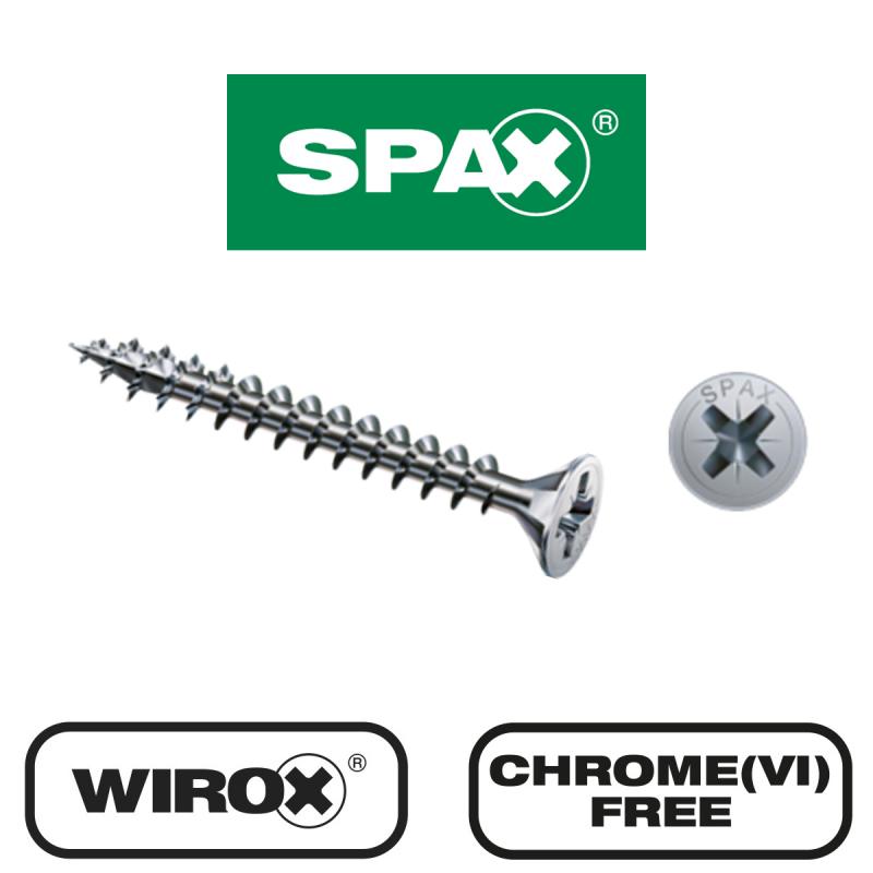 Träskruv försänkt 4,0 x 16 SPAX-W PZ2 1000st/frp