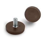 STÄLLBAR FOT M6 X 22 (19X6) SVART D 19 MM