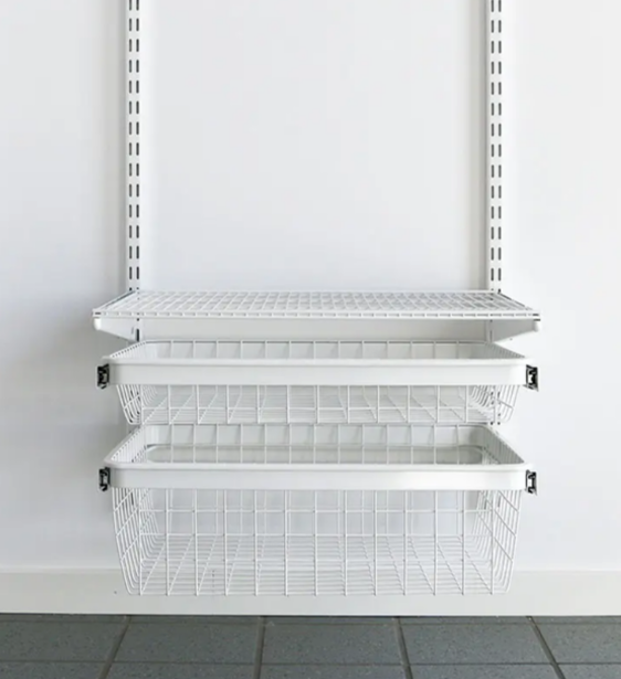 Pelly system trådback med utdragsram för vägghängt system