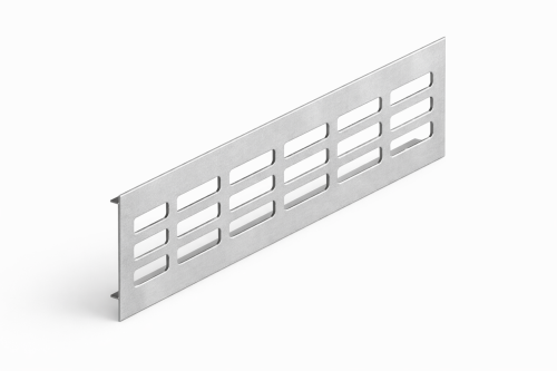 Ventilationsgaller 150 mm höjd, silver – Finns i flera längder