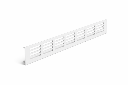 Ventilationsgaller 100 mm höjd, vit – Finns i flera längder