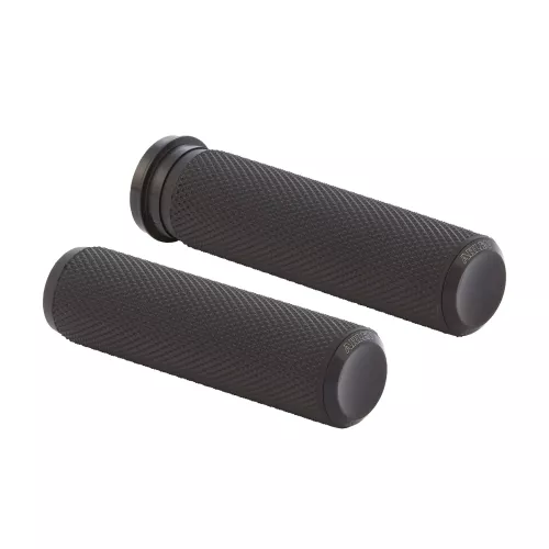Arlen Ness Knurled Grips for Harley TBW, Black