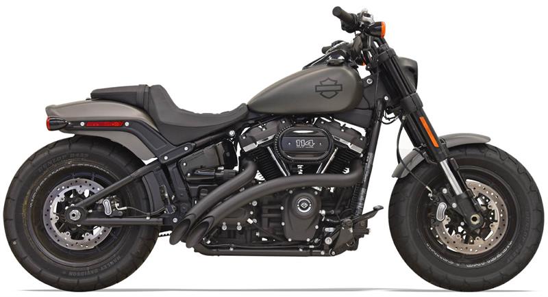 Bassani Sweeper Radius Black Exhaust for 18-20 H-D Softail