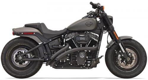Bassani Sweeper Radius Svart Avgassystem till 18-upp H-D Softail