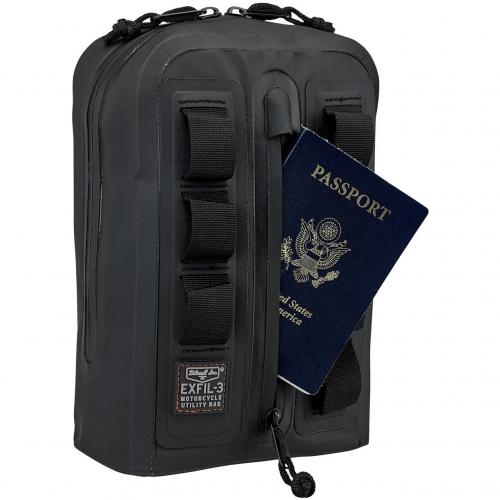 Biltwell Väska Styrmontage EXFIL-3, Svart