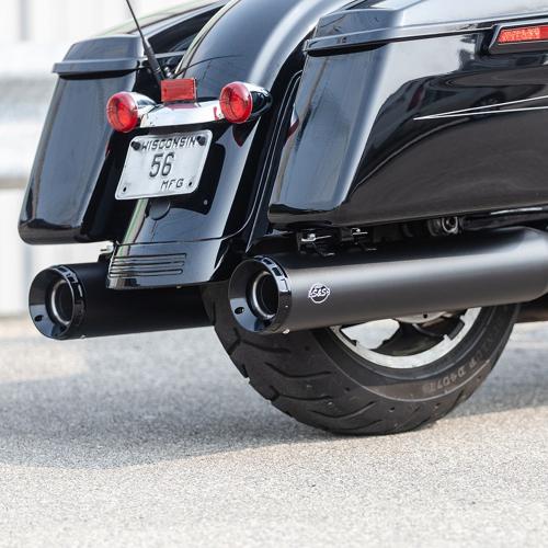 S&S GNX Slip-Ons 4,5" för M8 Touring Black