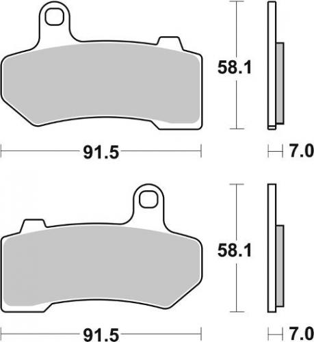 Sbs Brake Pads Street Excel Sinter, Rear