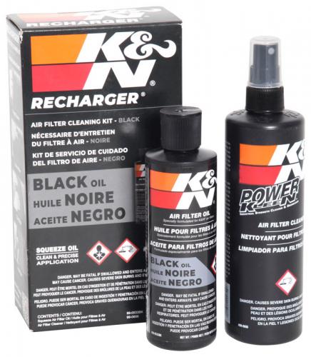 K&N Recharger Luftfilter Service Kit, Svart