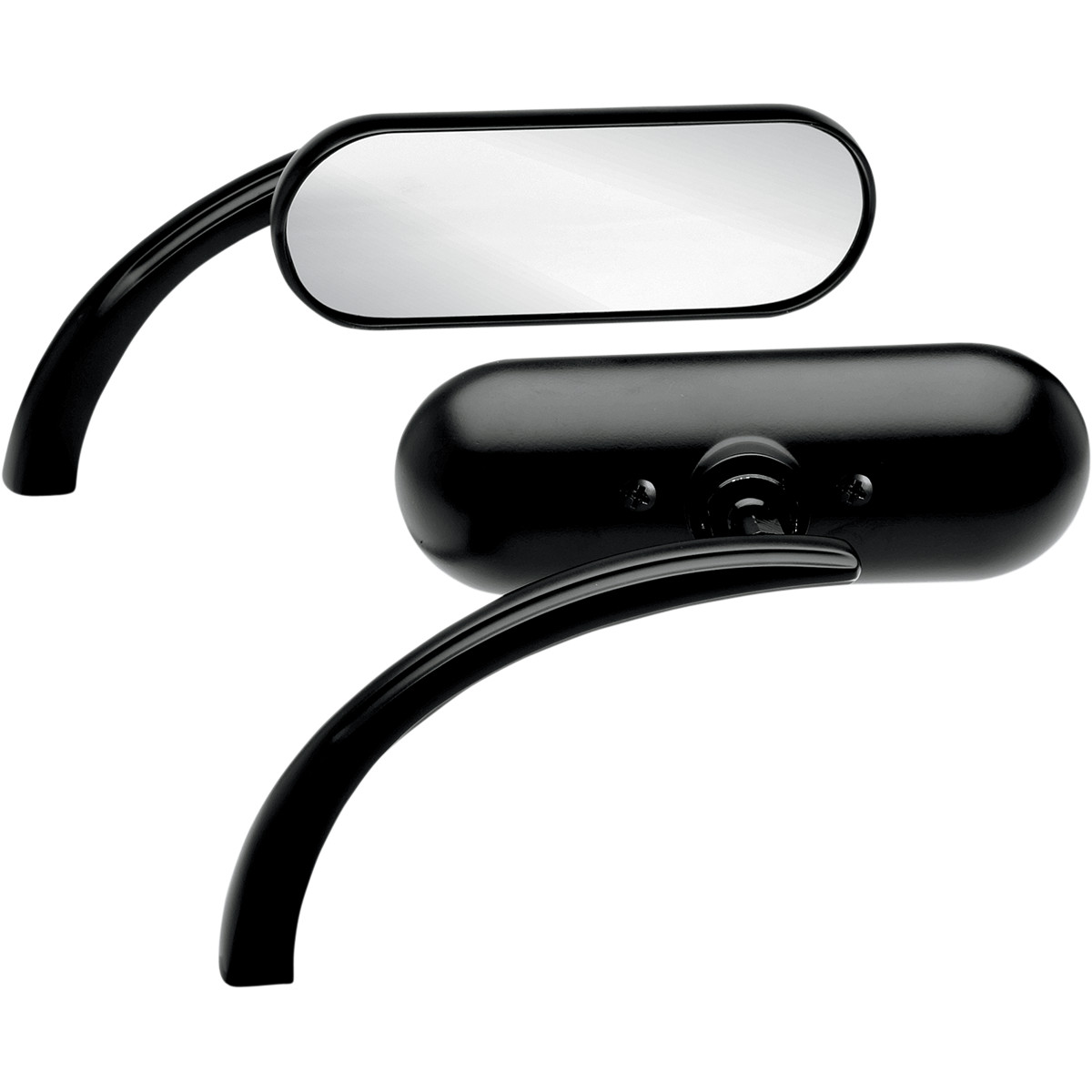 Arlen Ness Mini Oval Micro Backspeglar, Svarta