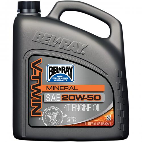 Bel-Ray V-Twin Motorolja Mineral SAE 20W50, 4L