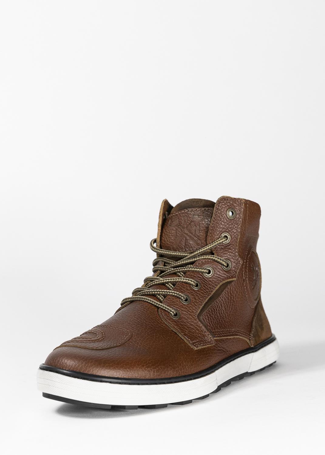 John Doe Shifter MC-Sneaker, Brunt Läder