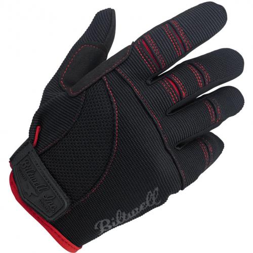 Biltwell Moto Gloves, Black/Red