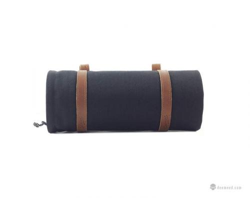 DeeMeeD Roller Cordura Handlebar/Fork Bag, Black/Brown