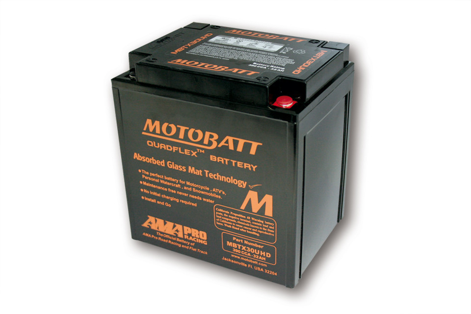 MOTOBATT batteri MBTX30UHD, Svart, 4-poler