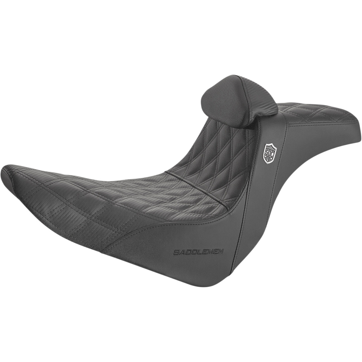 Saddlemen SDC Performance Gripper Seat with Backrest till 18-Upp HD FXLR/FLSB