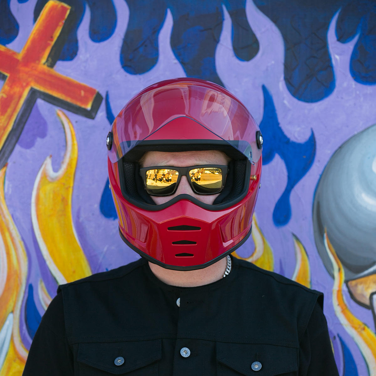 Biltwell Lane Splitter Flat Red 