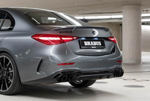 Brabus Slutrör svart krom W206