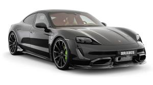 BRABUS Porsche Taycan Turbo S front add-on part carbon glossy