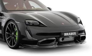BRABUS Porsche Taycan Turbo S front add-on part carbon glossy