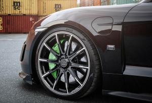 BRABUS Porsche Taycan 11.5 x 22 Tum Monoblock Z "Platinum Edition smidd fälg svart full polerad för bakaxel