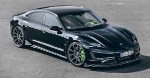 BRABUS Porsche Taycan 11.5 x 22 Tum Monoblock Z "Platinum Edition smidd fälg svart full polerad för bakaxel