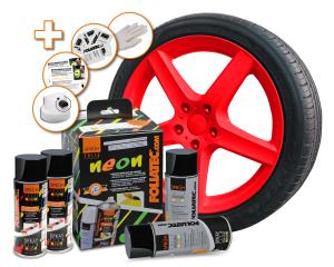 Spray Film NEON 4 pc. Set, red