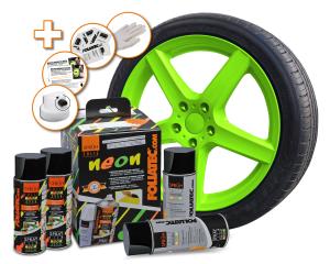 Spray Film NEON 4 pc. Set, green