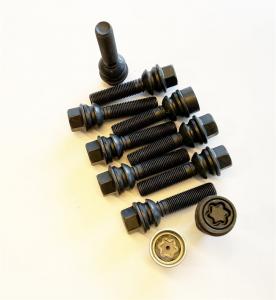 HR-B1453607SET H&R Bultsats inkl låsbutar M14x1,5 Sfäriskt Svart, Längd 36mm