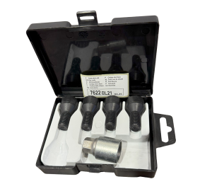 Låsbultsats HR-BVN423 M14x1.50x23 konisk 60° Svart Längd 23mm För fälgar med koniska bultar