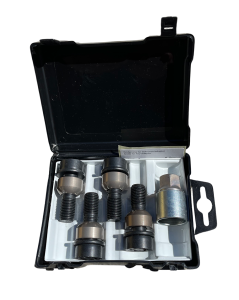 Låsbultsats för Porsche Sfärisk M14x1.50x29 Längd 29mm För originalfälgar med aluminiumkona Svart version