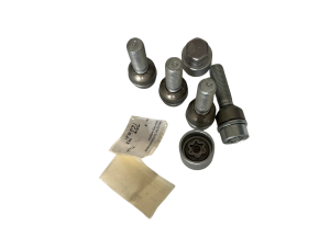 HR-1456006KEY H&R Låssats M14x1,5 Sfäriskt 14mm säte rörlig aluminium kona Porsche 911, Boxter, Cayman Silver, Längd 60/45mm