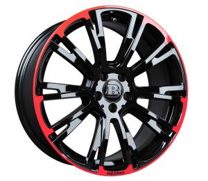 Brabus Monoblock R Red-Black Mercedes fälg 8.5x19