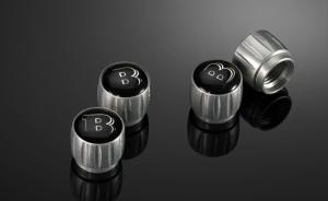 Brabus ventilhattar krom Brabus logo