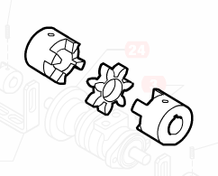 Klokoppling hydraulmotor - axel