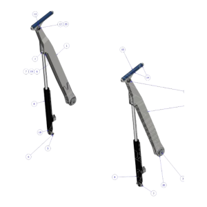 Komplett renoveringskit lyftarm B46