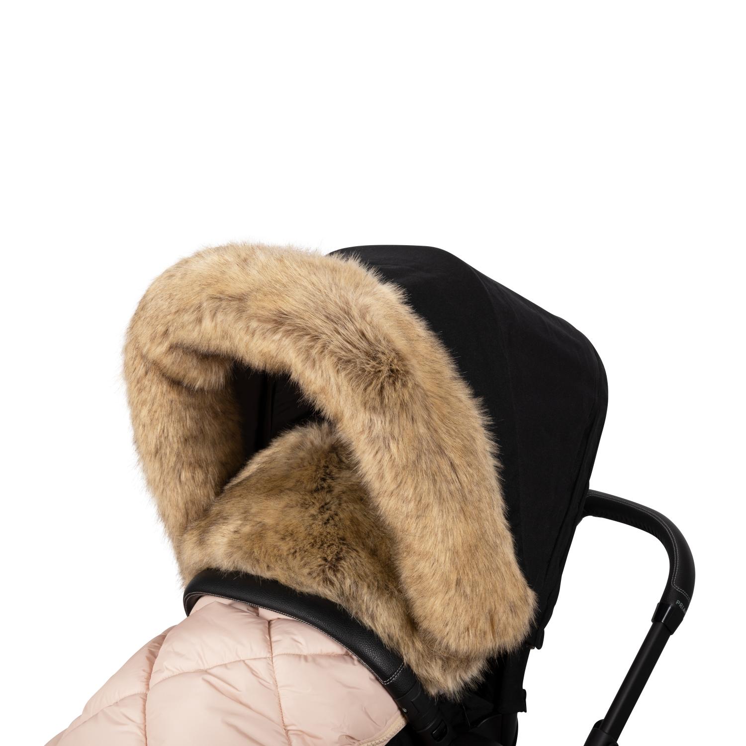 Faux Fur collar for stroller Nature S