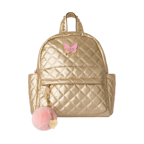 Back pack quilted gold