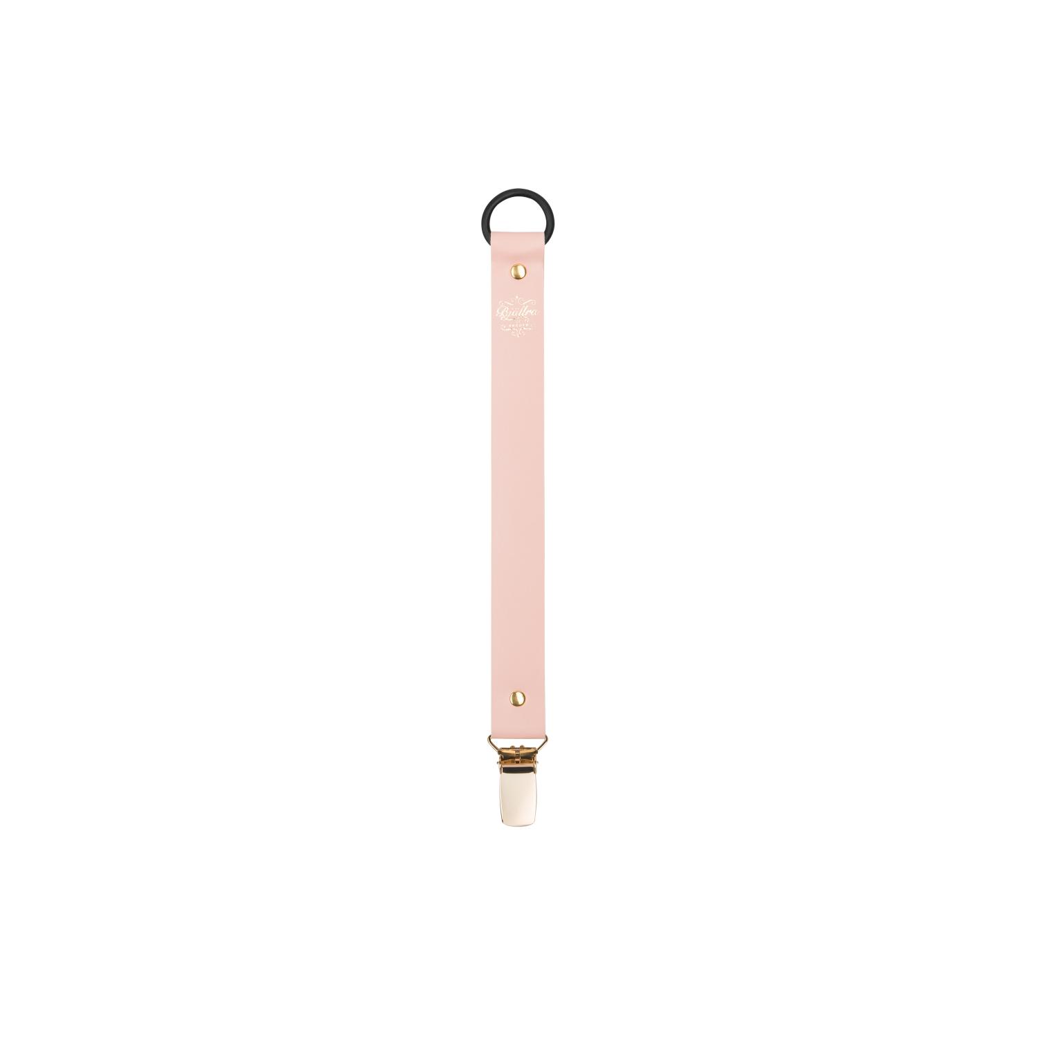 Pacifier clip Pink Faux Leather