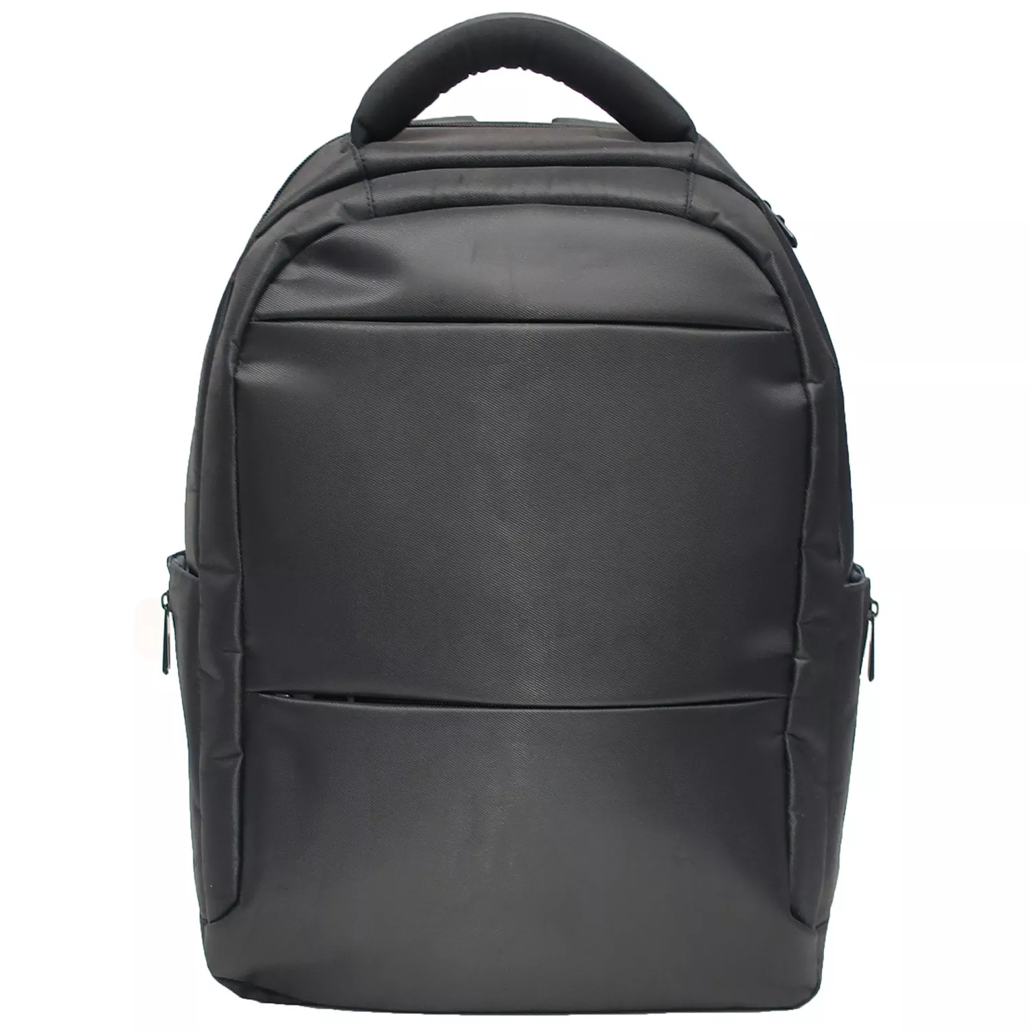 Stor svart datorryggsäck med laptopfack och flera funktioner