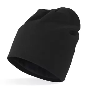 Svart bomullsmössa med fleecefoder