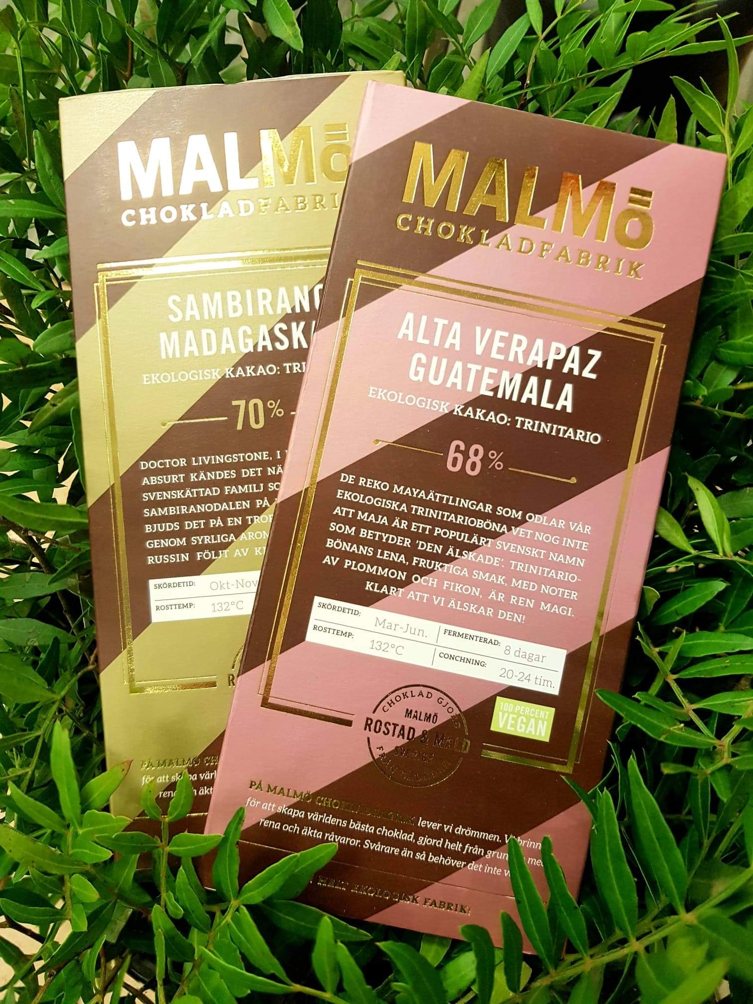 Mörk vegan choklad från Malmö Chokladfabrik