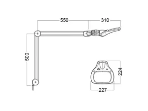 Lupplampa Luxo Wave LED 5,0