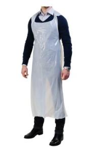 Förkläde plast, ask 50/fp vit