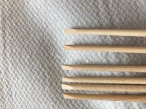 Orangepinne, trä 18 cm dubbeländad platt/platt