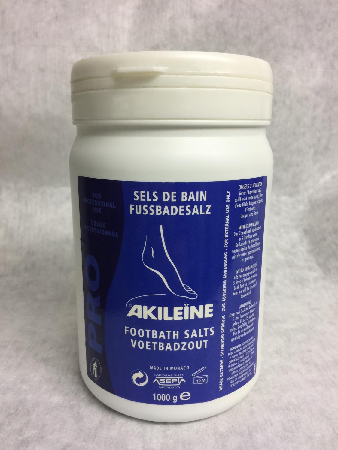 Akileine Pro Bath Salts bulk Blå 1kg