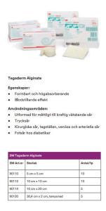 Blodstillande Alginatförband Tegaderm (5x5cm) 10 st/frp