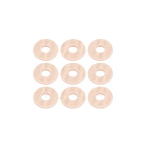 Små runda Latexfotskydd med centralt hål
