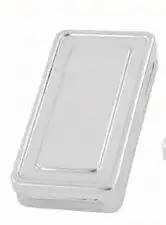 Låda rostfri med lock 20x10x5cm